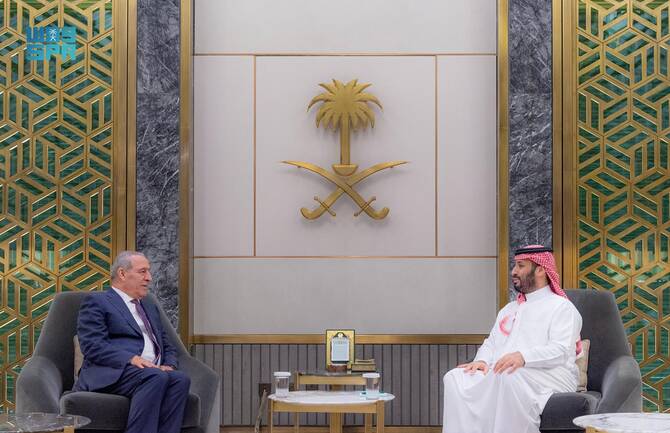 Saudi crown prince meets Palestinian vice president